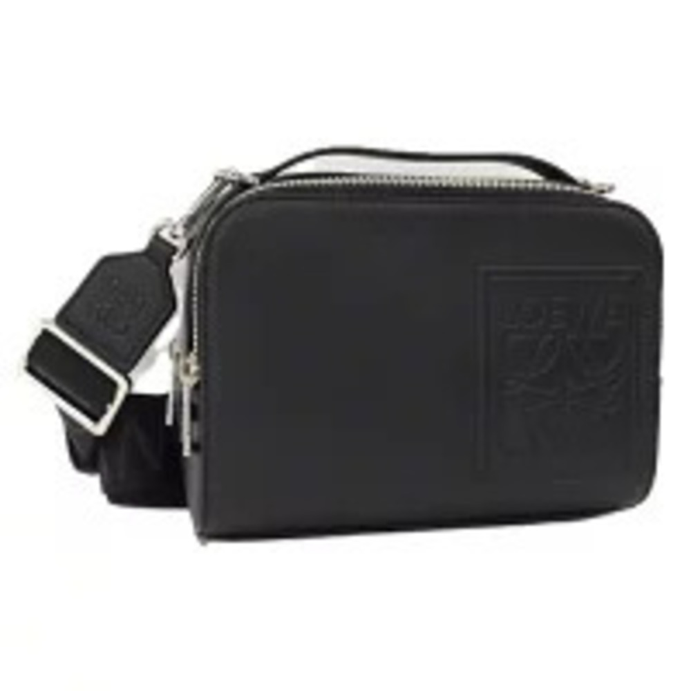 LOEWE Shoulder Bag Camera Crossbody Leather Black